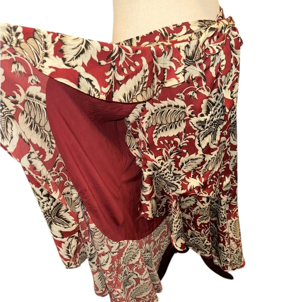 Anthropologie Maeve Hi-low Wrap Floral Skirt - Picture 4 of 6